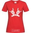 Women's T-shirt Hard ROCK sign red фото