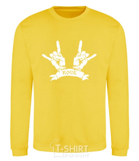 Sweatshirt Hard ROCK sign yellow фото