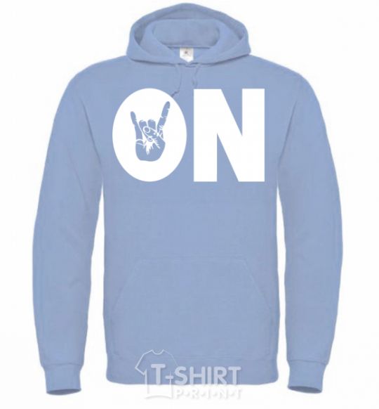 Men`s hoodie ON sky-blue фото