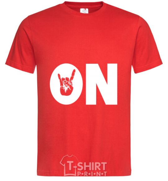 Men's T-Shirt ON red фото