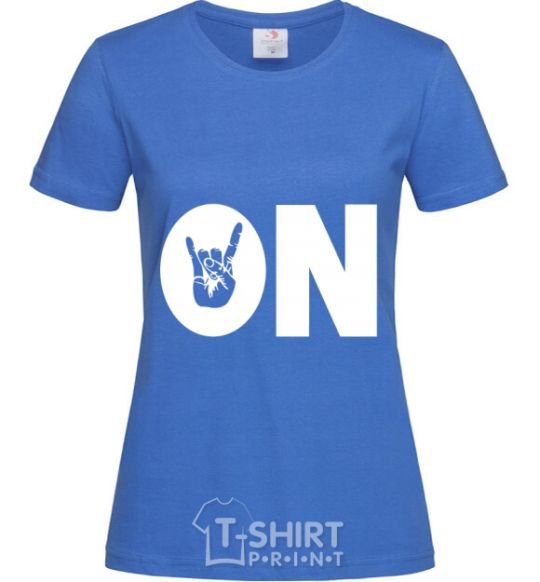 Women's T-shirt ON royal-blue фото