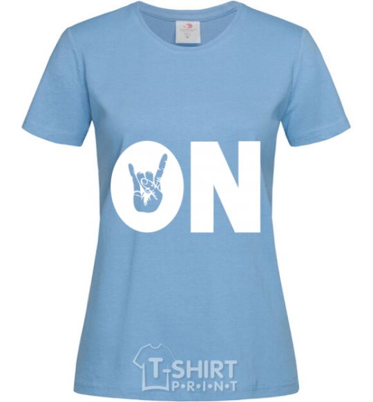 Women's T-shirt ON sky-blue фото