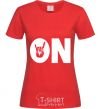 Women's T-shirt ON red фото