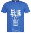 Men's T-Shirt head guitar royal-blue фото