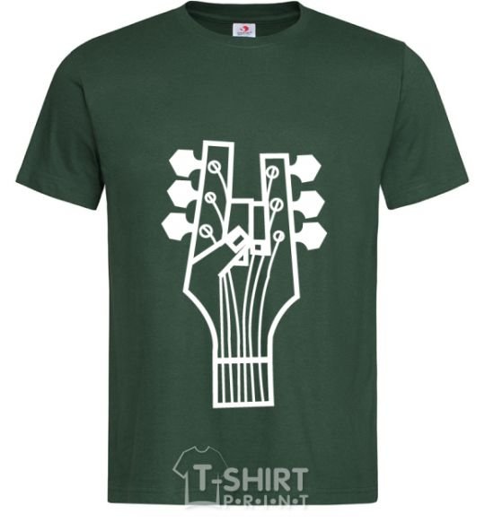Men's T-Shirt head guitar bottle-green фото