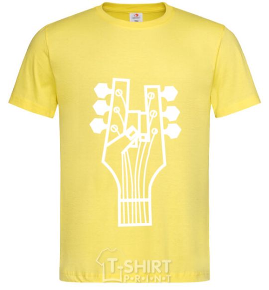 Men's T-Shirt head guitar cornsilk фото
