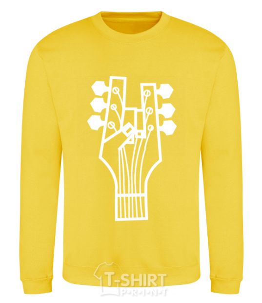 Sweatshirt head guitar yellow фото