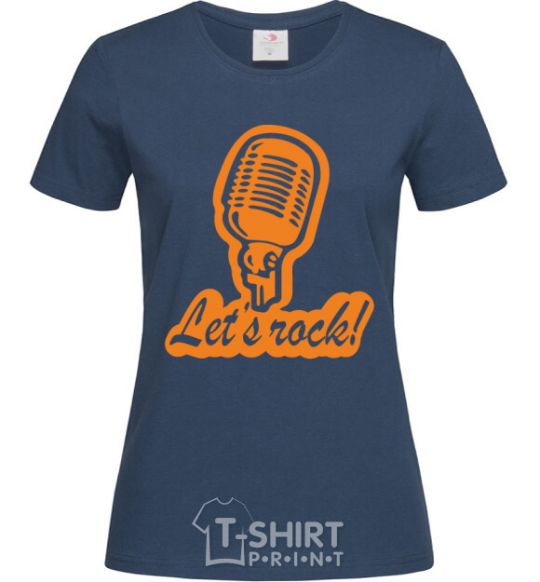Женская футболка Let's rock Темно-синий фото
