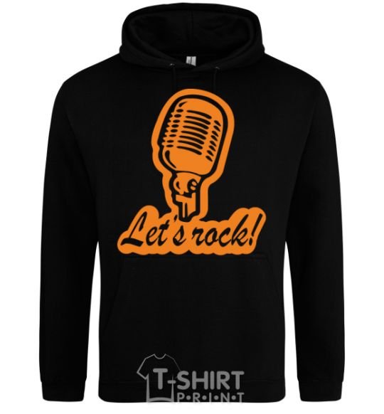 Men`s hoodie Let's rock black фото