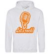 Men`s hoodie Let's rock sport-grey фото