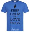 Men's T-Shirt keep calm and love rock royal-blue фото
