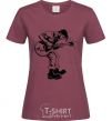 Women's T-shirt Rockman burgundy фото