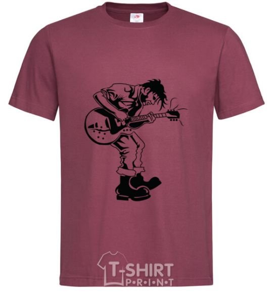 Men's T-Shirt Rockman burgundy фото