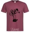 Men's T-Shirt Rockman burgundy фото