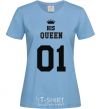 Women's T-shirt His queen sky-blue фото