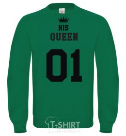 Sweatshirt His queen orchid-green фото
