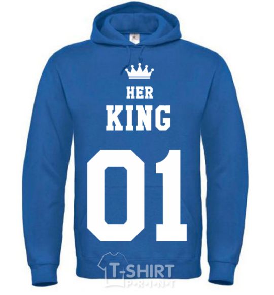 Men`s hoodie Her king royal фото