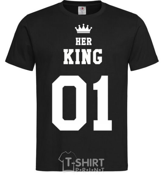 Мужская футболка her king Черный фото