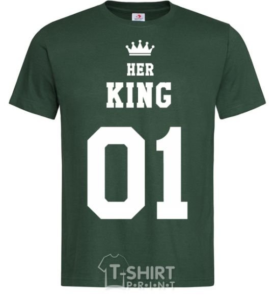 Мужская футболка her king Темно-зеленый фото
