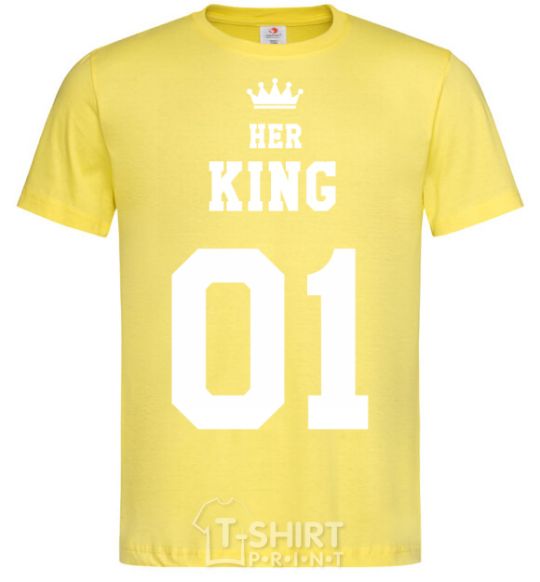 Мужская футболка her king Лимонный фото