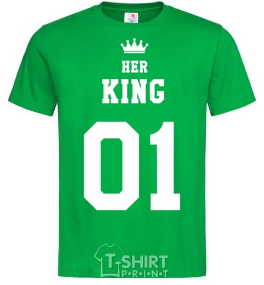 Мужская футболка her king Зеленый фото