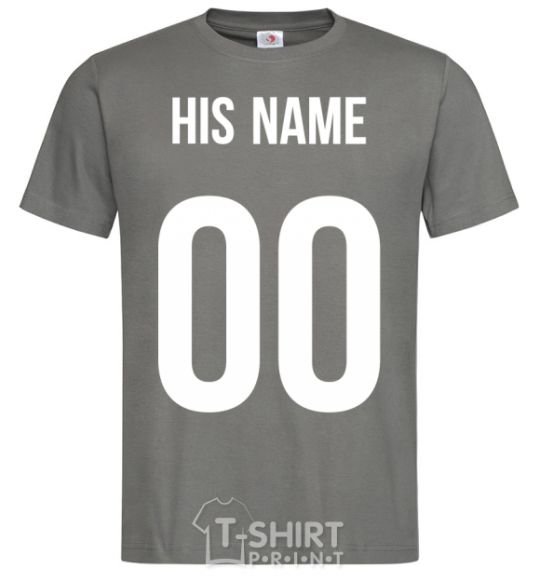 Men's T-Shirt His name dark-grey фото