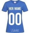 Women's T-shirt Her name royal-blue фото