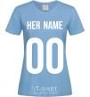 Women's T-shirt Her name sky-blue фото