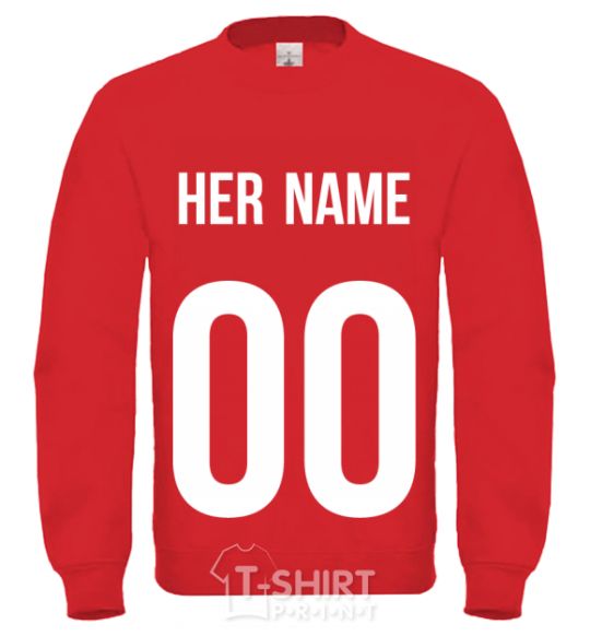 Sweatshirt Her name yellow фото