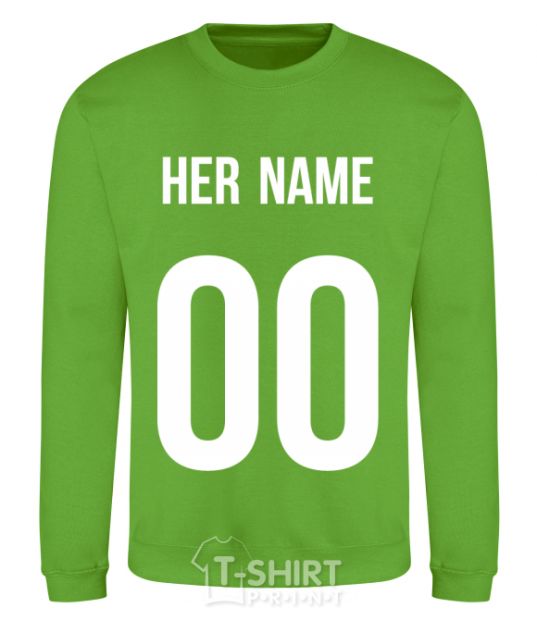 Sweatshirt Her name orchid-green фото