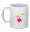 Ceramic mug Peppa White фото