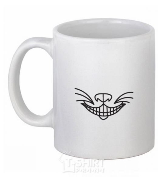 Ceramic mug Cat's cheese White фото