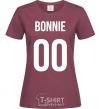 Women's T-shirt Bonnie burgundy фото