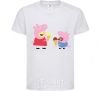 Kids T-shirt Peppa and Josh White фото