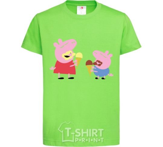 Kids T-shirt Peppa and Josh orchid-green фото