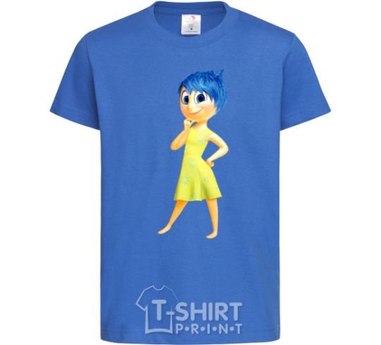 Kids T-shirt Happiness puzzle royal-blue фото