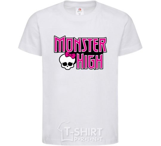 Детская футболка Monster high pink Белый фото