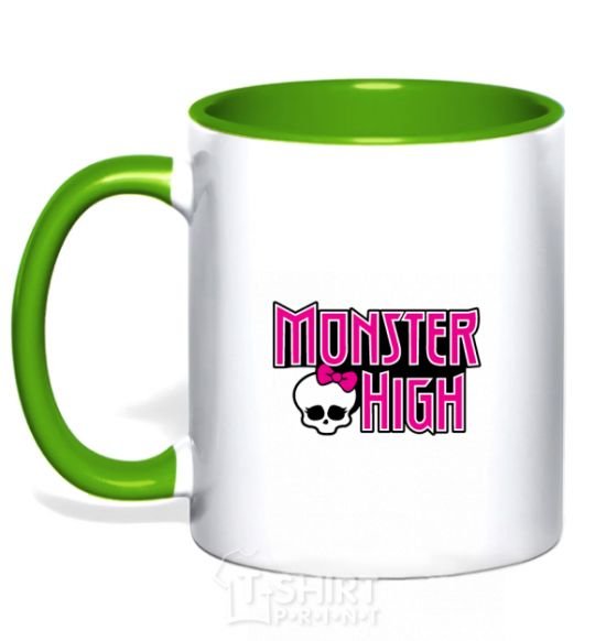 Чашка с цветной ручкой Monster high pink Зеленый фото
