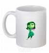 Ceramic mug green fairy White фото