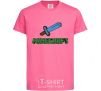 Детская футболка Minecraft with sword Ярко-розовый фото
