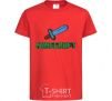 Детская футболка Minecraft with sword Красный фото