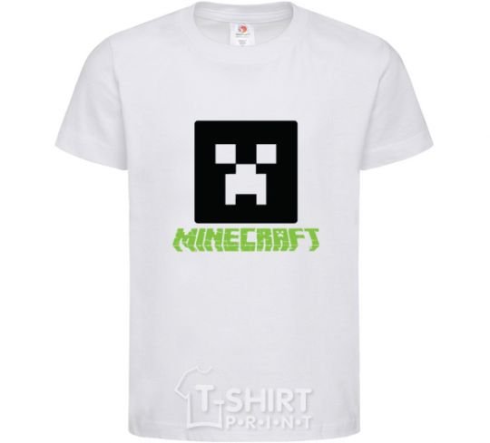 Kids T-shirt Minecraft green White фото