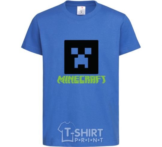 Kids T-shirt Minecraft green royal-blue фото