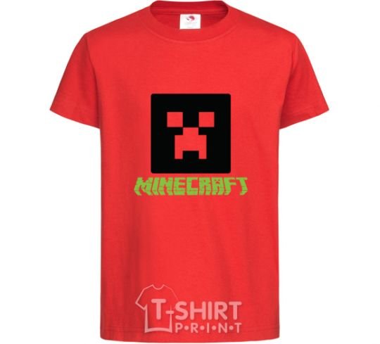 Kids T-shirt Minecraft green red фото