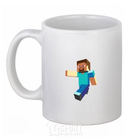 Ceramic mug Minecraft Lego White фото