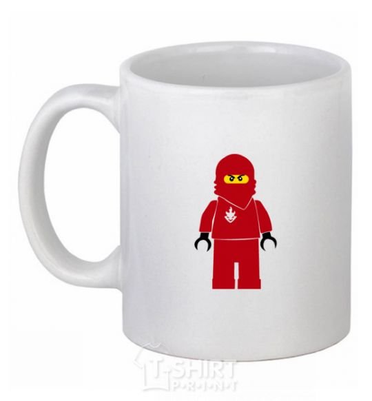 Ceramic mug Lego Red White фото