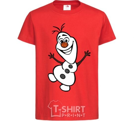 Детская футболка Snowman Красный фото