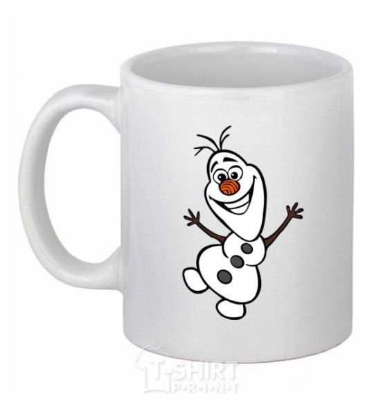 Ceramic mug Snowman White фото