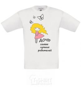 Kids T-shirt Daughter of the best parents White фото