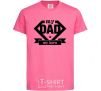 Kids T-shirt my dad is my hero V.1 heliconia фото
